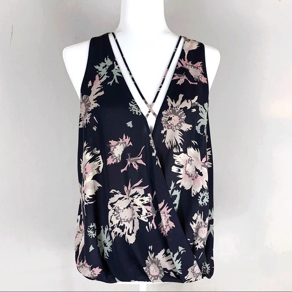 Lush Tops - LUSH sleeveless crisscross wrap blouse